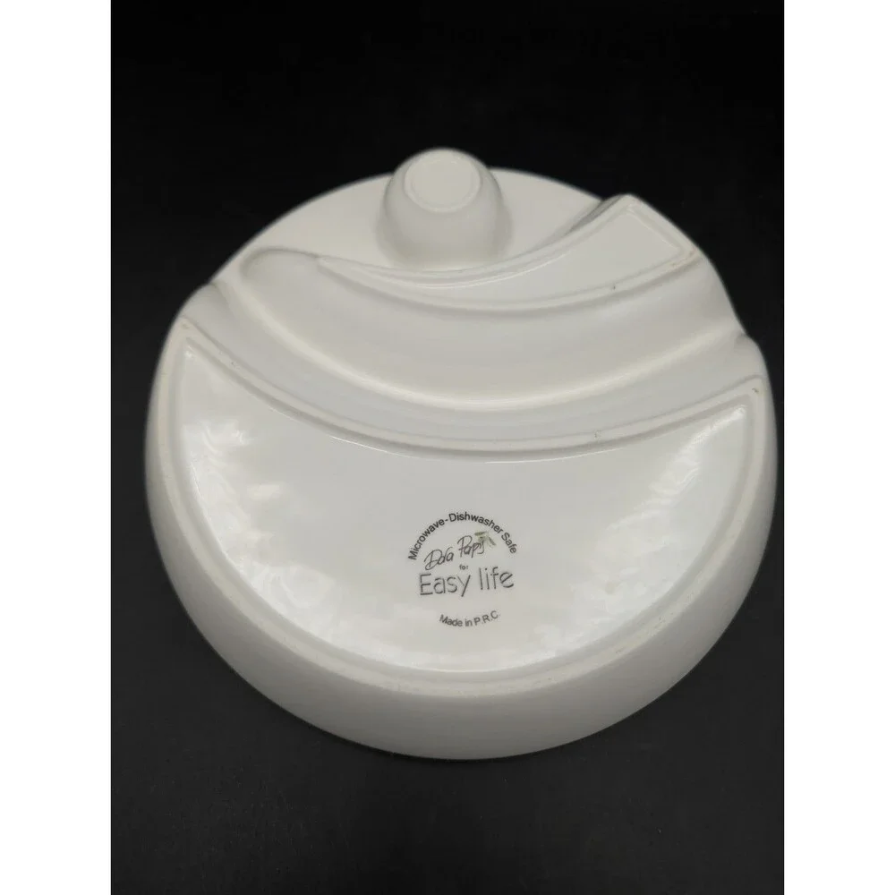 Easy Life Dora Papis Olive Collection Divided Ceramic Serving Platter Plate